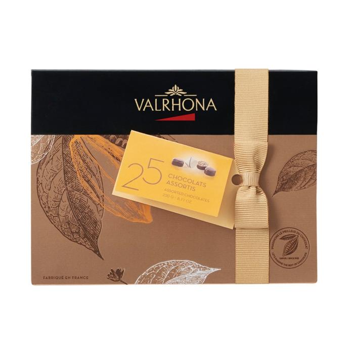 ballotin 25 bombones chocolate por valrhona