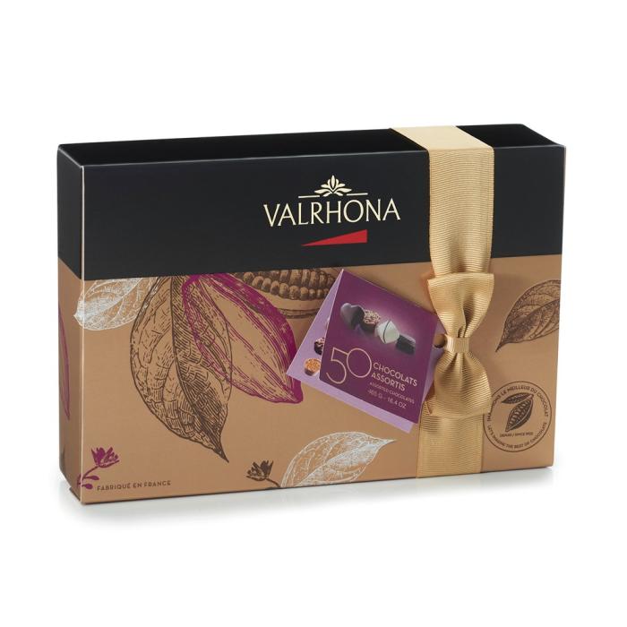 ballotin 50 bombones chocolate por valrhona