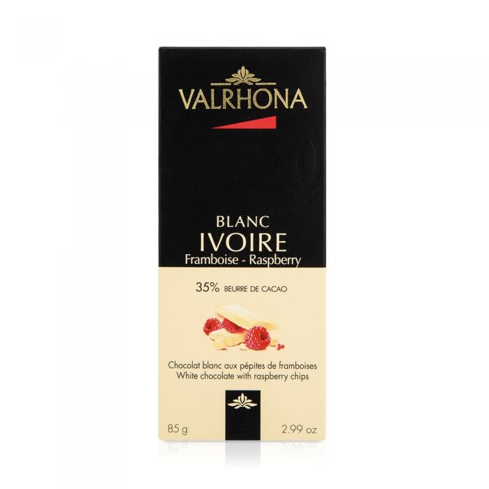 tableta ivoire 35% - pepitas de frambuesa por valrhona