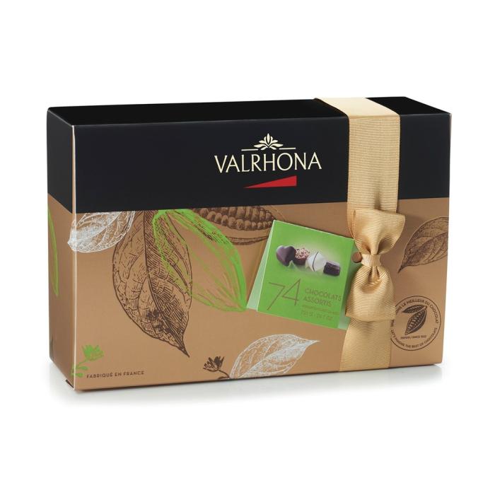 ballotin 74 bombones chocolate por valrhona