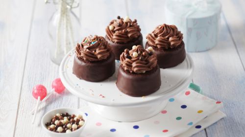 cupcakes chocolate y praliné